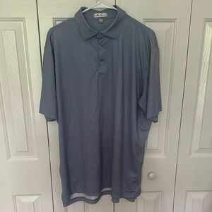 Peter Millar Blue Polo Shirt with Performance Fabric